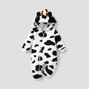 Baby Girl/Boy  Hyper-Tactile 3D Cow Pattern Jumpsuit #1100749