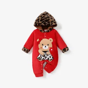 Baby Girl Christmas Bear Animal Jumpsuit/Socks #1165561