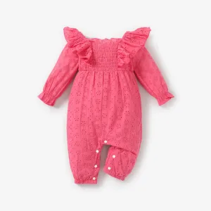 Baby Girl Sweet Flutter Sleeve Jumpsuit #1068736