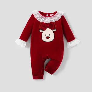 Baby Girl Sweet Long Sleeve Ruffle Jumpsuit #1165506