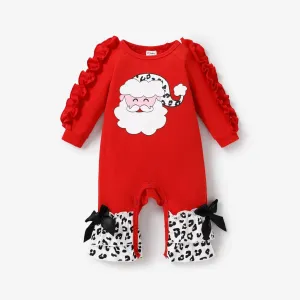 Baby Girl Sweet Ruffle Christmas Long Sleeve Jumpsuit #1164367