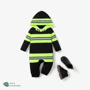 Baby Boy/Girl Naia Firefighter Style Long Sleeve Hooded Jumpsuit #1062135