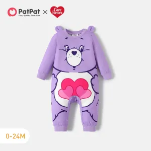 Care Bears Baby Boy/Girl Bear Print 3D Ears Design Long-sleeve Jumpsuit #211715