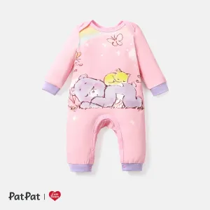 Care Bears Baby Boy/Girl Bear & Rainbow Print Long-sleeve Cotton Jumpsuit #720664