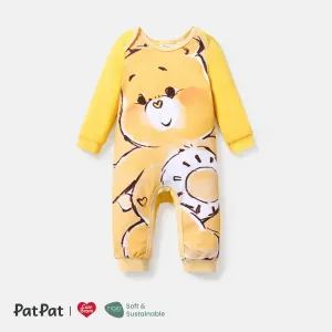 Care Bears Baby Boy/Girl Cartoon Bear Print Long-sleeve Cotton Jumpsuit #753648