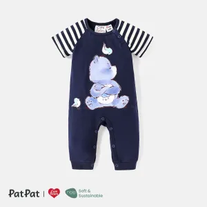 Care Bears Baby Boy/Girl Short-sleeve Striped Bear Graphic Naiaâ¢ Jumpsuit #235079