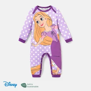 Disney Princess Baby Girl Naiaâ¢ Character & Polka Dots Print Long-sleeve Jumpsuit #1060490