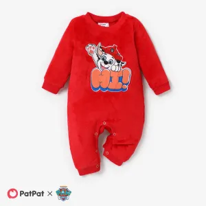 Paw Paw Patch Embroidered Flannel Romper #1196607