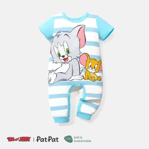 Tom and Jerry Baby Boy Short-sleeve Graphic Print Polka Dots or Striped Naiaâ¢ Jumpsuit #234827
