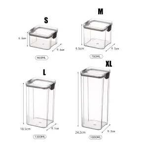 Airtight Food Storage Containers Kitchen Canisters with Lids for Cereal Rice Flour Oats Kitchen and Pantry Organization #215269