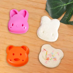 Set of 2 Animal-shaped Bread Cutter DIY Molds #1211621