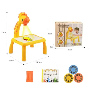 Multifunctional Projector Drawing and Writing Desk for Kids with Sound Effects and Detachable Rounded Corners #1321988