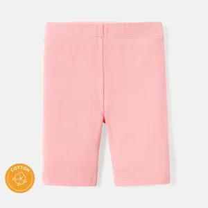 Toddler/Kid Girl Solid Color Cotton Leggings Shorts #235226