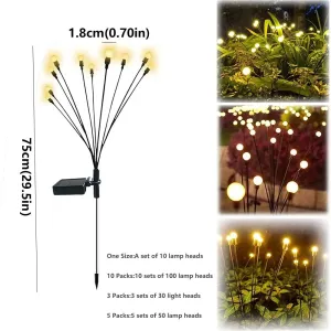 Christmas Garden Solar Light 10Bulbs 1Pack -Decorative Warm Light Ten Small Bulb Decorative Lights #1069220