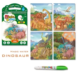 Magical Water Painting Kids Paint with Water Reusable Mess-Free Activity Book (Unicorn Dinosaur Beauty Girl Zoo) #818259