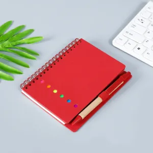 Spiral Notebook with Pen & Kraft Cover Simple Wirebound Journal Notepad Office School Supply Stationery #202641