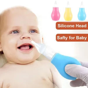 Silicone Baby Nasal Aspirator Safe Newborn Nose Cleaner Mucus Sucker Suction Snot Tweezers #211913