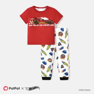 Hot Wheels Toddler Boy 2pcs Short-sleeve Tee and Pants Pajamas Set #849272