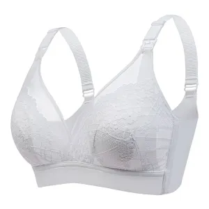 Front-Opening Lace Nursing Bra with Bunny Ears for Pregnant Women #1320557