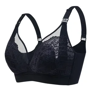 Front-Opening Lace Nursing Bra with Bunny Ears for Pregnant Women #1320561