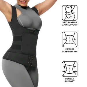 Womens Shapewear Weight Loss Waist Trainer Corset Tank Top Vest Sport Workout Slimming Body Shaper #193183