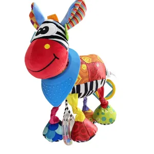 Baby Plush Animal Rattle Doll Car Seat Stroller Crib Soothing Toys with Teether and Sound Paper #227062