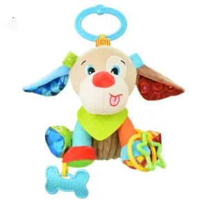 Baby Plush Animal Rattle Doll Car Seat Stroller Crib Soothing Toys with Teether and Sound Paper #227064
