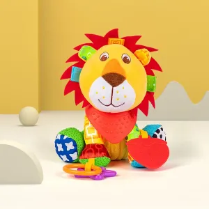 Baby Plush Animal Rattle Doll Car Seat Stroller Crib Soothing Toys with Teether and Sound Paper #227066