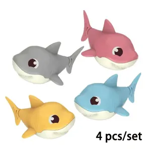 Baby Bathing Toy Kids Cute Shark Puffer Bathroom Toys #1035487