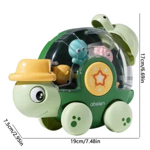 Baby's Bathtub Spray Turtle Rotating Water Wheel Toy Set
