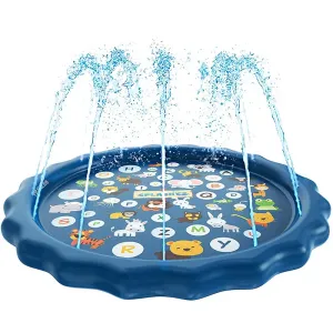 Kids Splash Pad Water Spray Play Mat Sprinkler Wading Pool Outdoor Inflatable Water Summer Toys with Alphabet #200808