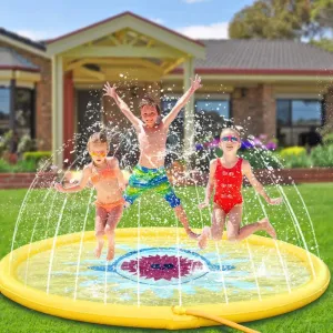 Sprinkler & Splash Pad Play Mat Foldable Portable Outdoor Sprinkler Pad Water Toys #202478