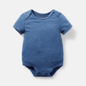 Naia Baby Boy Dinosaur/Letter Print/Blue Short-sleeve Rompers #232326