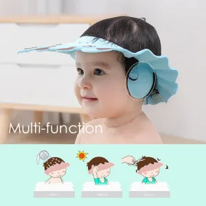 Baby Shower Caps Shampoo Cap Wash Hair Kids Bath Visor Hats Adjustable Shield Waterproof Ear Protection Eye Children Hats Infant #191670