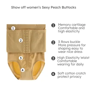 Nine-Button High-Waisted Postpartum Tummy Control Women's Underwear #1101509