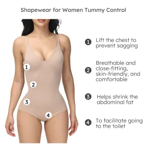 Seamless Bodysuit with Detachable Straps, Push-up Bust, Tummy Control, and Butt Lifting #1067706