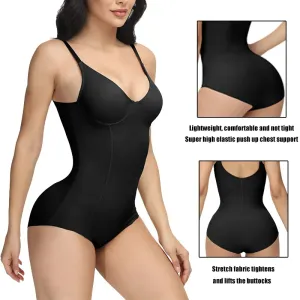 Seamless Bodysuit with Detachable Straps, Push-up Bust, Tummy Control, and Butt Lifting #1067715