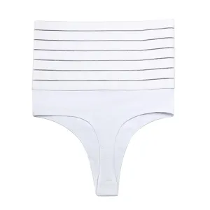 Women Thong Shapewear Striped Butt Lifter Shapewear Tummy Slimmer High Waist Panty Body Shaper Underwear #198393