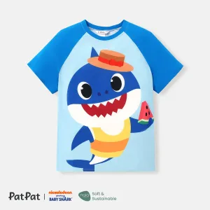 Baby Shark Family Matching Character Print Short-sleeve Tops #1048806
