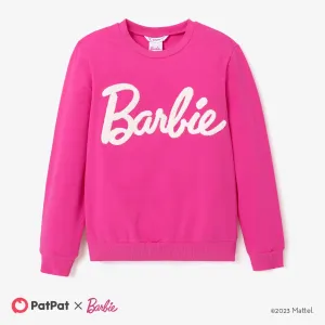 Barbie Mommy and Me Letter Embroidered Long-sleeve Cotton Sweatshirt #1205715