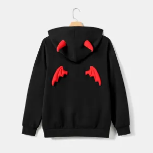 Halloween Family Matching 3D Bat Hooded Long-sleeve Sweatshirt Tops #1087807
