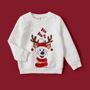Christmas Family Matching Reindeer Print Long-sleeve Tops #1167935