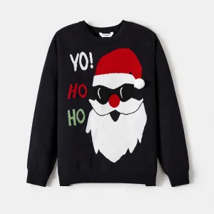 Christmas Family Matching Santa Print Crewneck Long-sleeve Sweatshirts #1073303