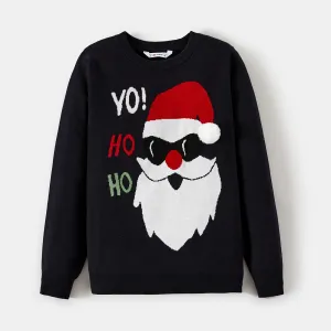 Christmas Family Matching Santa Print Crewneck Long-sleeve Sweatshirts #1073306