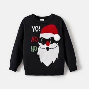 Christmas Family Matching Santa Print Crewneck Long-sleeve Sweatshirts #1073310