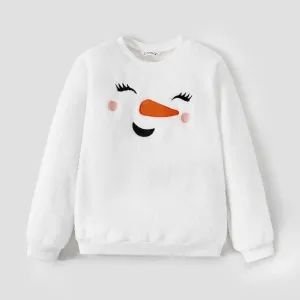 Christmas Family Matching Snowman Fleece Tops #1196761