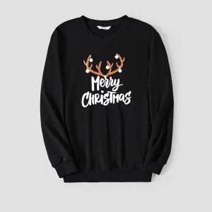 Christmas Letter Print Family Matching Long-sleeve Tops #1083499