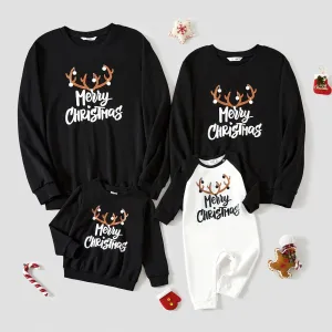 Christmas Letter Print Family Matching Long-sleeve Tops #1083505