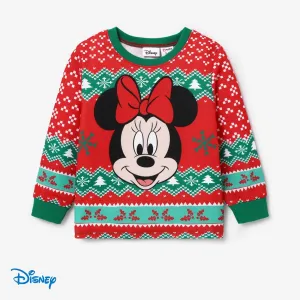 Disney Mickey and Friends Christmas Family Matching Character Print Long-sleeve Tops #1167019