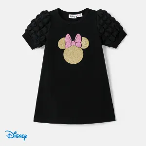 Disney Mickey and Friends Family Matching Black Cotton Short-sleeve Graphic Dress or Tee #1035111